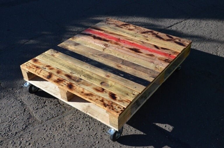 Pallet coffee table with caster wheels - REDUCED TO £100