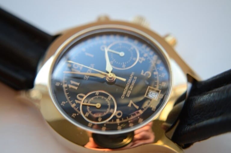 Poljot manual wind mechanical chronograph wristwatch - new old stock '90s - Russia - Cal 3133