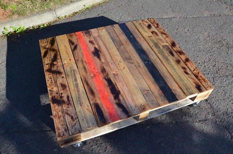 Pallet coffee table with caster wheels - REDUCED TO £100