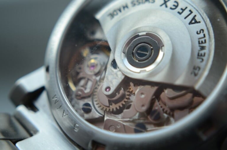Alfex automatic mechanical chronograph wristwatch - new old - Val 7750 - '90s - Swiss 