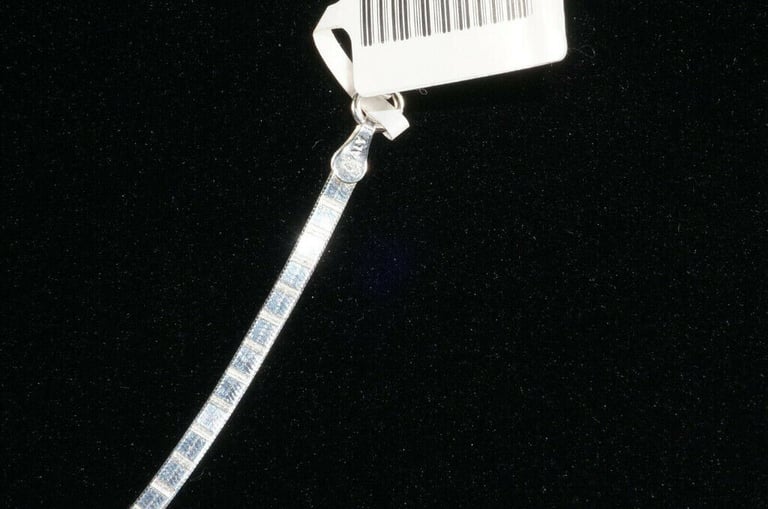 AE STIRLING SILVER - Flat Segmented Snake Chain - .925 - 18 Inches 