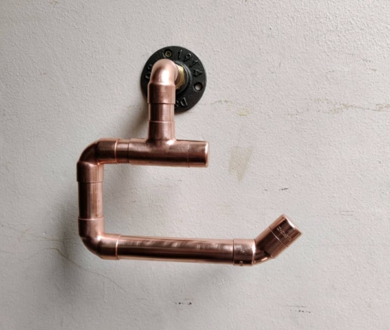 Industrial Designed 270 DEGREE Copper Pipe Loo Roll Holder