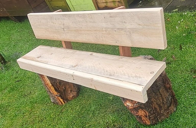 Double Log Leg Bench Handmade