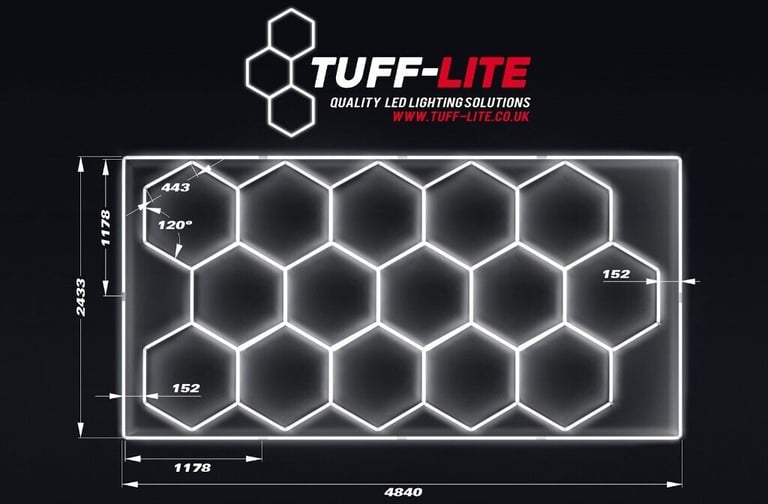 Tuff Lite LED Hex Lighting for Garages Showrooms Gyms Salons