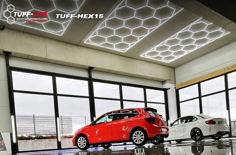Tuff Lite LED Hex Lighting for Garages Showrooms Gyms Salons