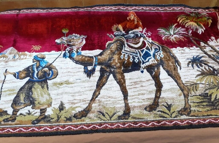 image for Prayer Mat, with Camel picture, ease to wrap up or use