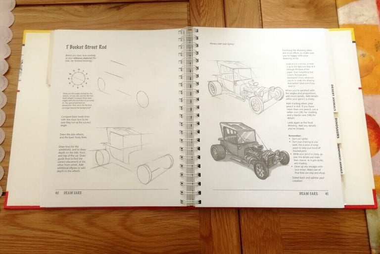 Draw Really Cool Stuff Hardback Book - Dinosaurs Animals Insects Cars