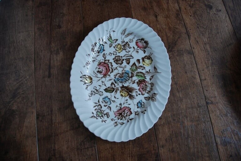 image for Staffordshire Bouquet Pattern  - Oval Platter Plate
