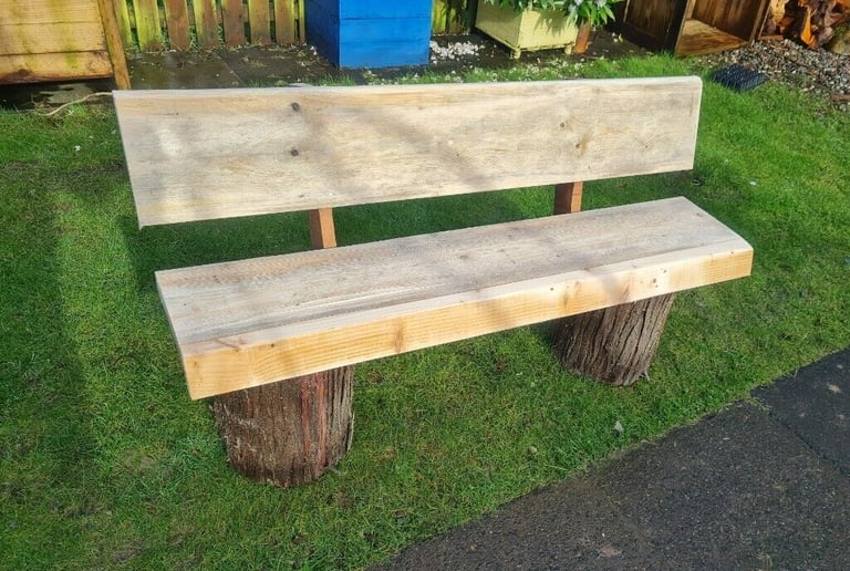 Double Log Leg Bench Handmade