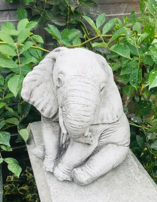 Good Luck Sitting Elephant Garden Ornament