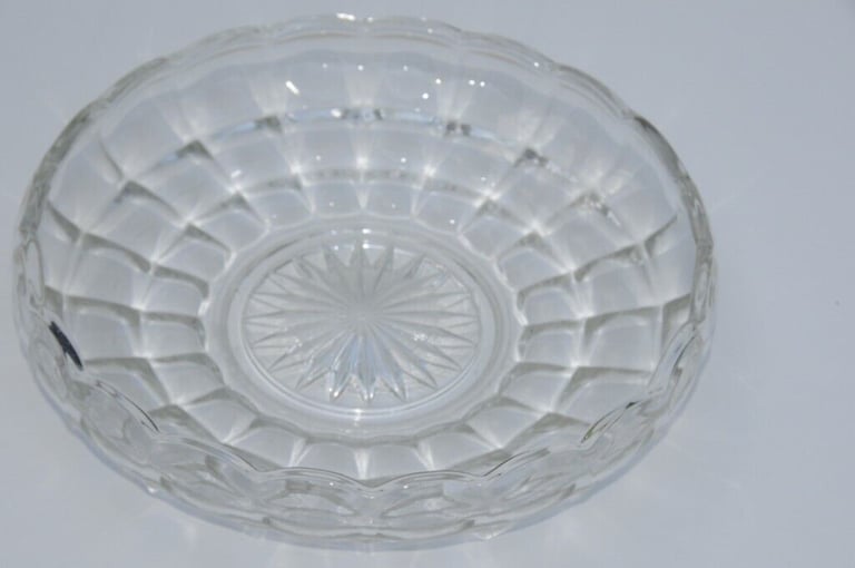 c.1928 Pressed Glass Bowl On Plinth By Josef Inwald. Lord Milord Or Jacobean. VGUC 