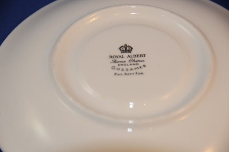 Vintage Royal Albert Bone China Harlequin Tea Set Pink Marbled Gossamer Saucer. Replacement China
