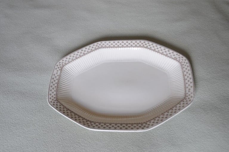 image for Serving Platter Large Octagonal Ironstone Pottery By William Adams & Sons. VGUC