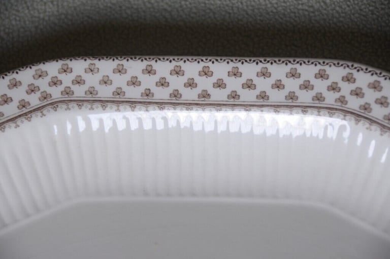 Serving Platter Large Octagonal Ironstone Pottery By William Adams & Sons. VGUC