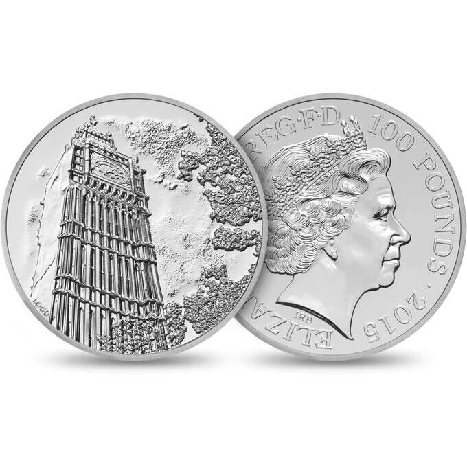 Royal Mint Big Ben 2015 UK £100 Fine Silver Coin, Brand new, Unopened in Original Packaging