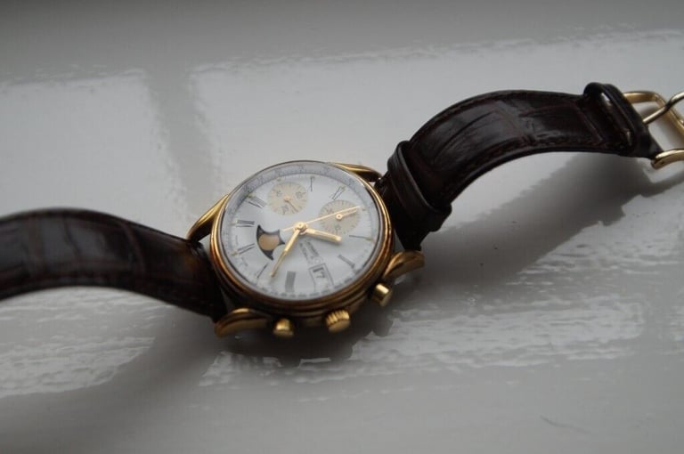 Eberhard & Co automatic mechanical chronograph wristwatch - Ltd Edition - Swiss - Vintage- Val 7758