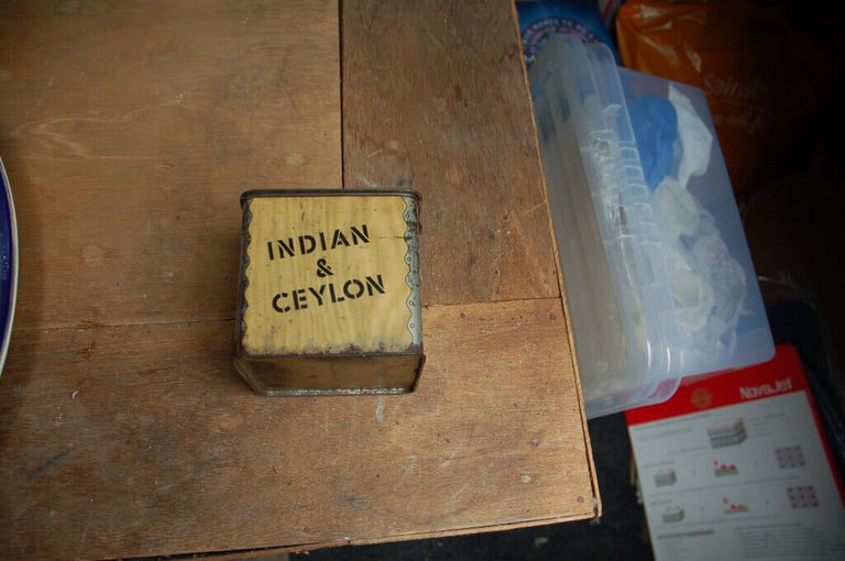 image for Vintage retro Indian and Ceylon tea tin