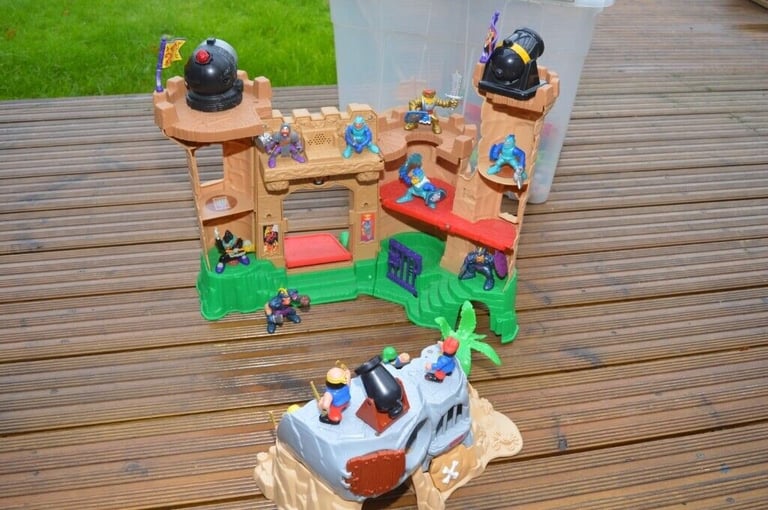image for Fisher Price Magic Castle LOT Drawbridge Lights Sounds Figures + extras