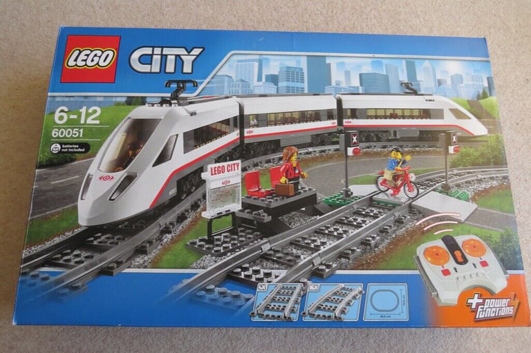 Lego City High-Speed Passenger Train (60051), Age 6-12, 100% Complete with Box & Manuals