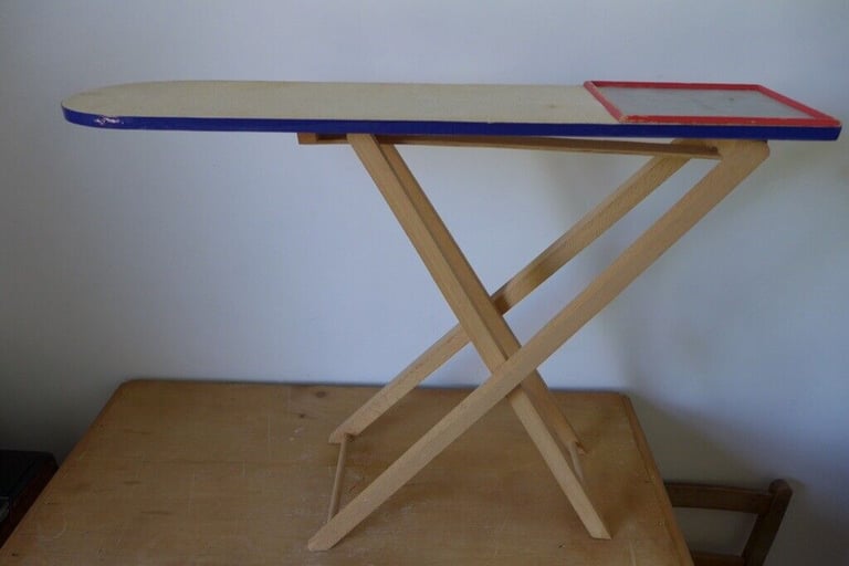 image for Vintage Wooden Toy Ironing Board. Folds.