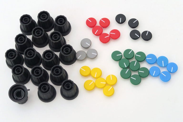 image for Synthesizer - Audio - Radio - TV - HiFi - Instrument - Control Knobs Vintage 