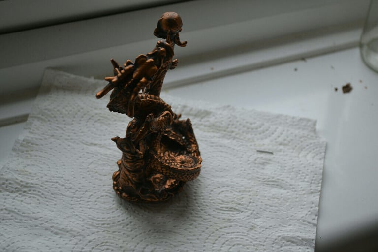 Chinese Dragon finished in Antique Gold effect