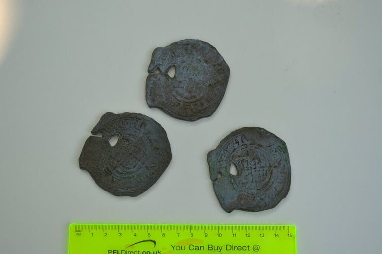 3 X Goonie coins, Dabloons/ Doubloons, reproduction aged effect