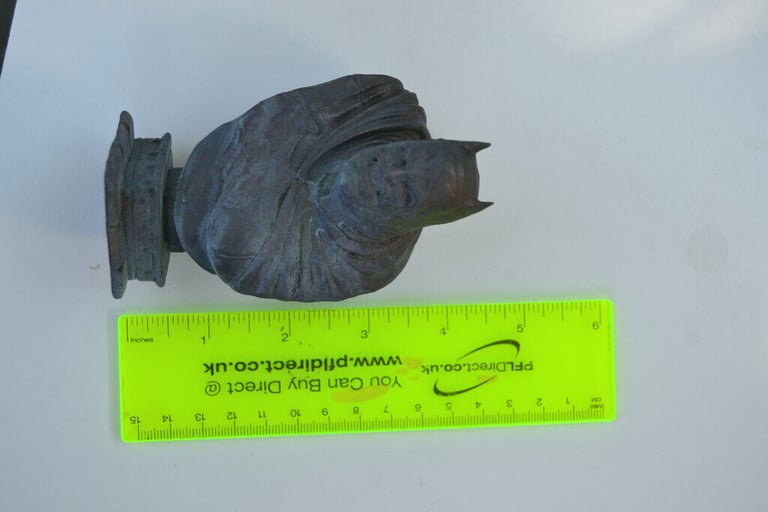 Angry or constipated Batman? faux bronze statue/ sculpture