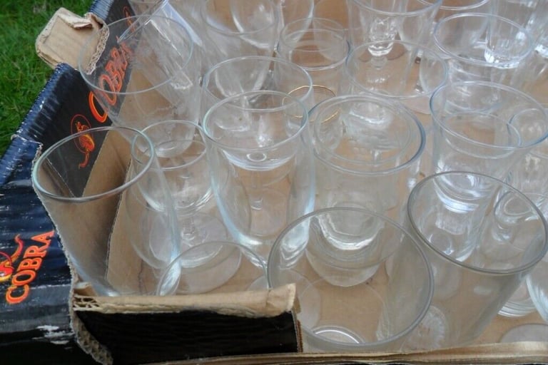 Job lot of 60 quality drinking glasses mixed but some sets 