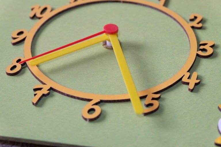 Little Timbers Noah's Ark Handmade Wooden Wall Clock - Mint condition
