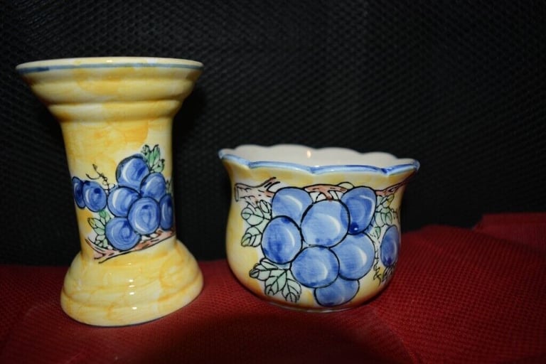 image for VINTAGE POTTERY, MORAMICA LOULE HELENA, PORTUGUES HANDPAINTED ITEMS