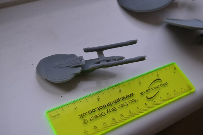Small fleet of Star Trek ships, Enterprises + Phoenix Resin Printed