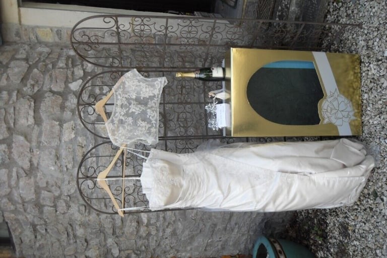image for Absolutely stunning, designer, wedding dress and bolero - £350