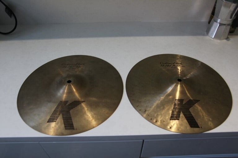 image for K Zildjian 13 inch Custom Dark Hi hat cymbals - pair - 2000 - Vintage