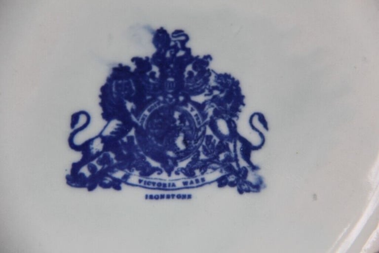 Large blue & white china jug