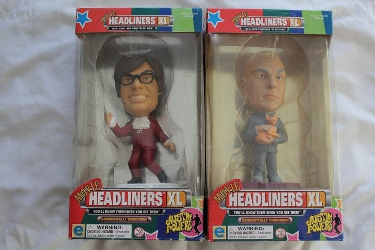 image for Austin Power & Dr Evil Headliners XL Rare Collectable figures
