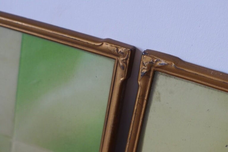 Matching Pair of Art Deco Vintage 1920s/1930s Metal Stand-Up Picture Photo Frames. £40 for the pair