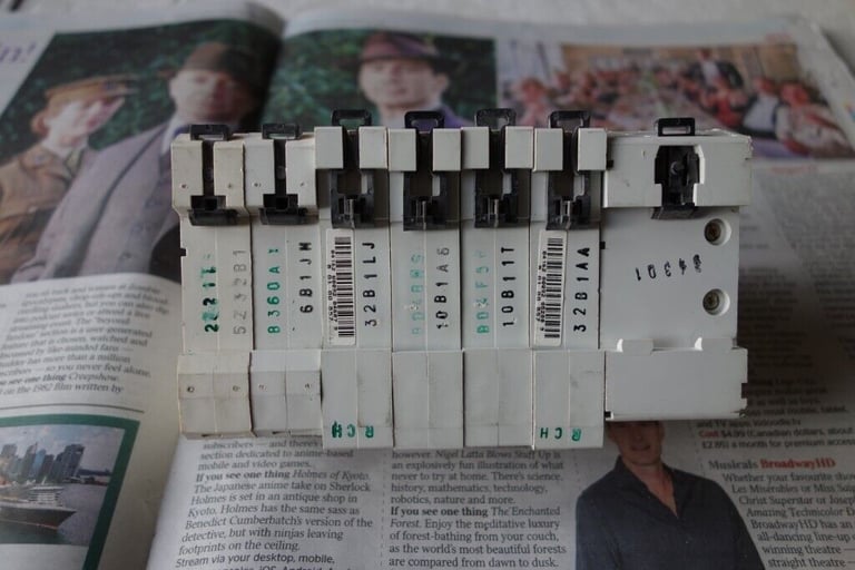Contactum consumer unit RCCB and six assorted M.C.B.'s. Bargain at £9.