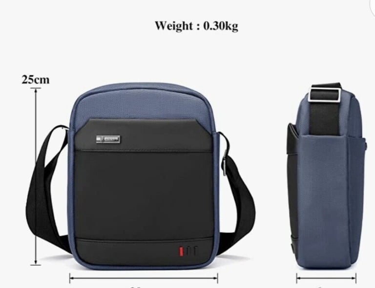 BAIGIO Canvas Crossbody Messenger Bag Lightweight Small Man Bag for Travel Work