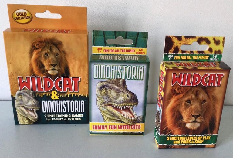 image for Brand New DINOHISTORIA & WILDCAT Educational Card Games