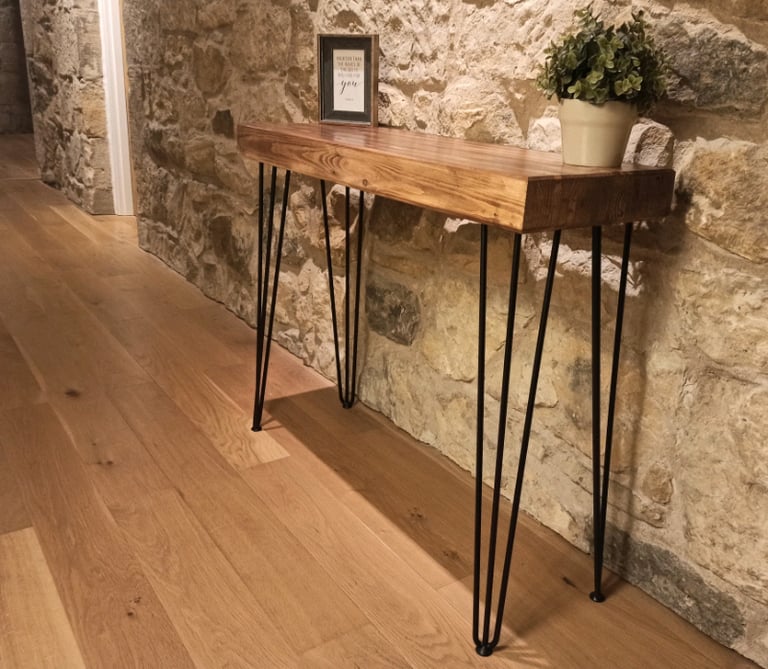 image for Solid wood occasional / console table - handmade