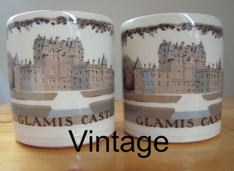 image for 2 Vintage (1970's) Glamis Castle souvenir ceramic mugs/Boncath Pottery. £5 ovno both/£3 ea. Can post