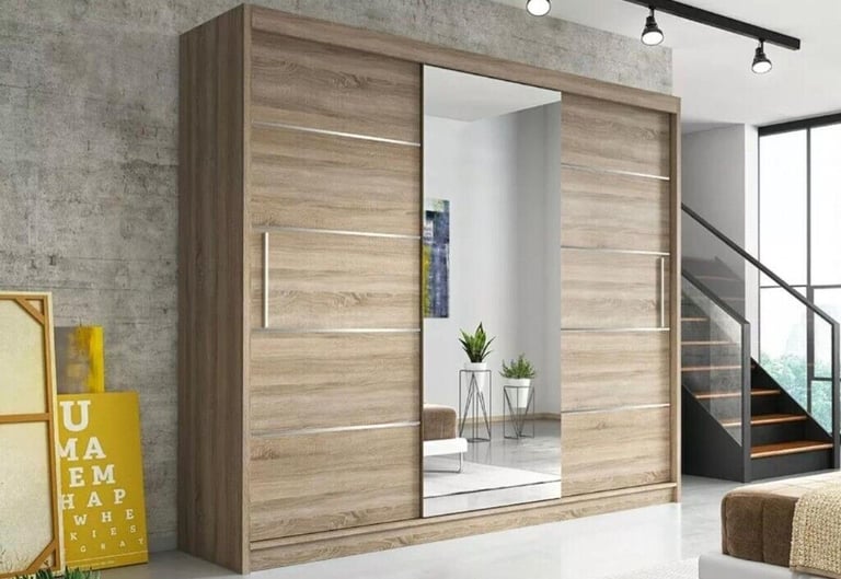 **High Quality Brand New Sliding Mirror Door Wardrobe Cupboards Available