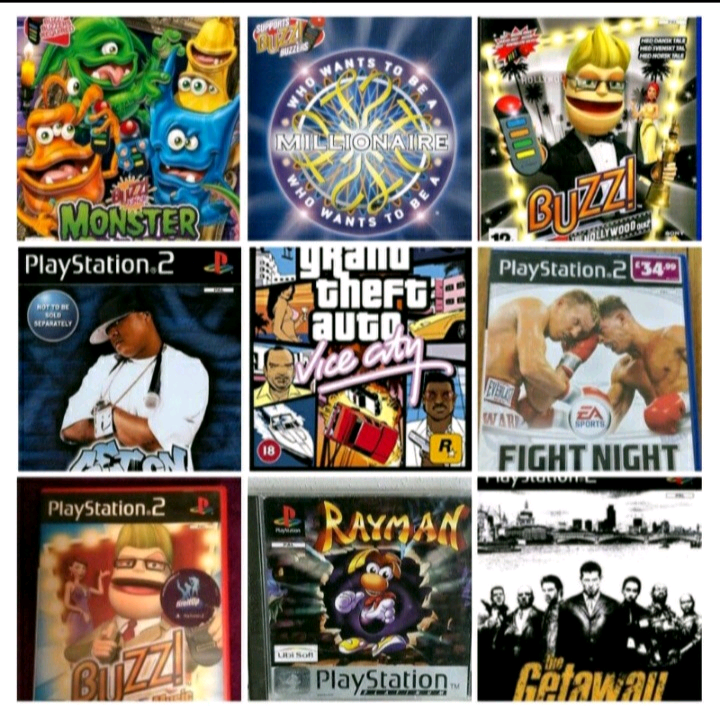 PS2 games and buzz etc