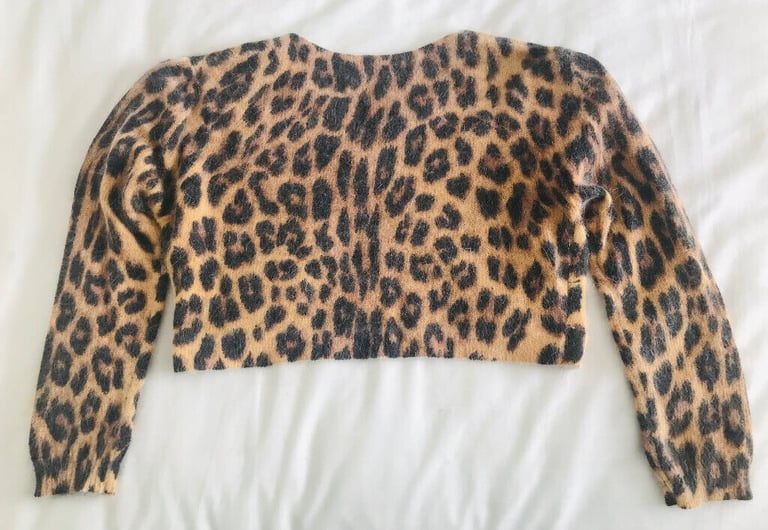 Wheels & Dollbaby Leopard Posh Girl Shrug with Clasp - Size 12 AUS, 10 UK