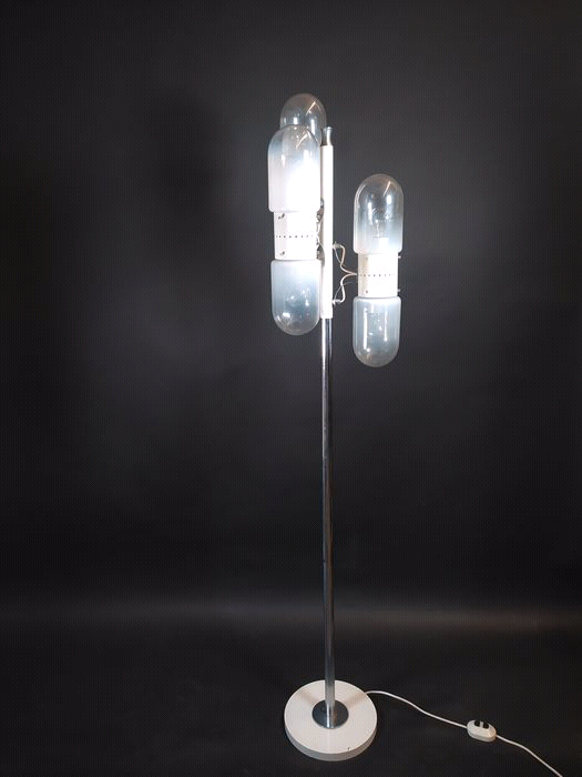 image for AV Mazzega made in Murano floor lamp steel and glass 