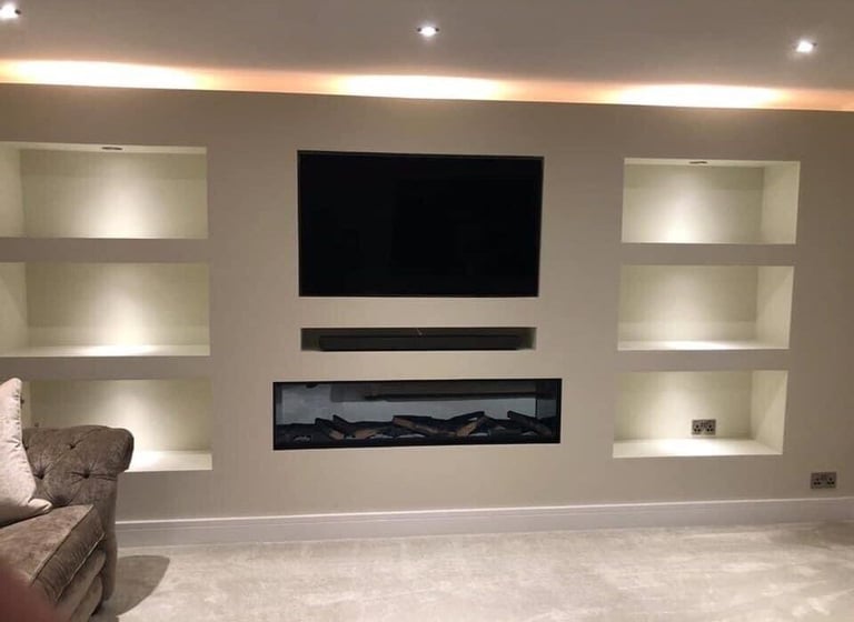 Media Wall Installation Installer Fitter ✅ Feature Walls ✅ Electric Fireplace ✅ Liverpool Merseyside