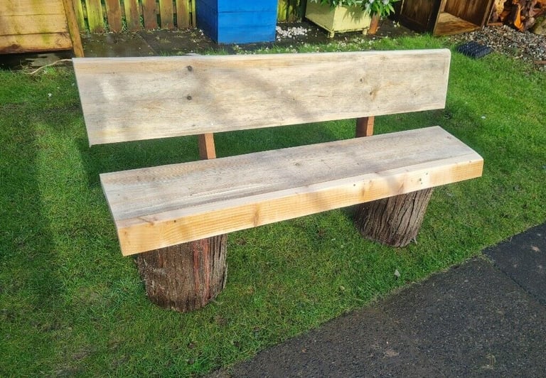 Double Log Leg Bench Handmade