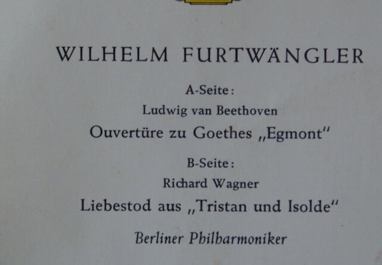 Die Grossen Ihrer Zeit - Furtwangler - Egmont/Isoldes Liebestod (DGG 7 in.)