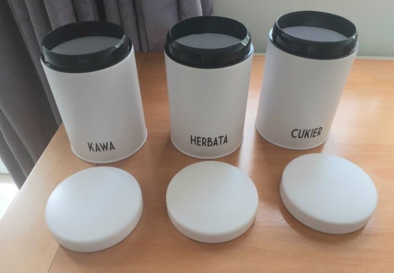 Tea, coffee, sugar set . Polish language,  brand new